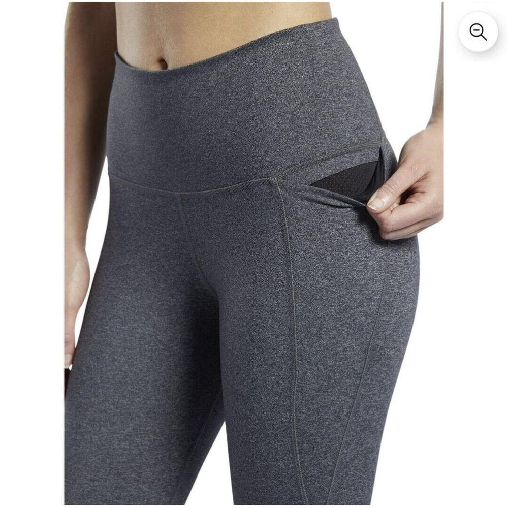 Reebok S Leggings Gray Compression Training Joggers Small Women's Yoga Pants - Picture 3 of 7
